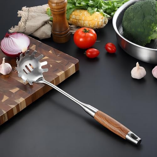 Spaghetti Spoon Stainless Steel, Metal Pasta Spoon - Image 2