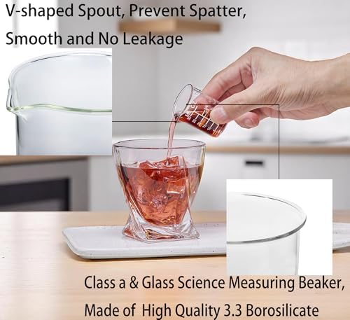 Ackers Etching Scale Measuring Glass V-Shaped Spout Made of High Borosilicate - Image 2