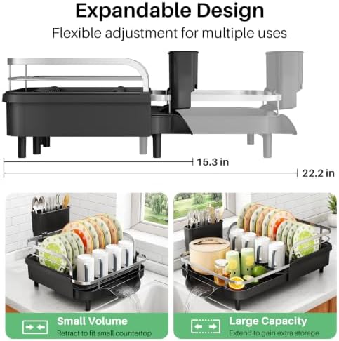SAYZH Expandable Dish Drying Rack - Image 2