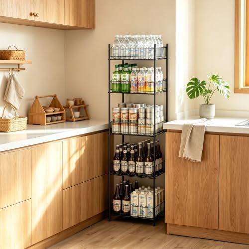 Water Bottle Organizer Stand 5 Tier Soda Can Storage Rack - Image 2