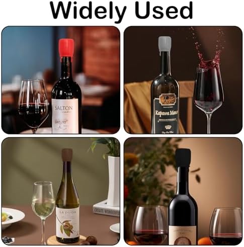 8Pcs Reusable Sparkling Wine Bottle Stoppers, Silicone Wine Seal Stoppers - Image 7