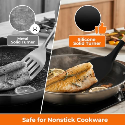 33 Pcs Silicone Kitchen Cooking Utensils Set, Wood Handle & Holder - Image 7