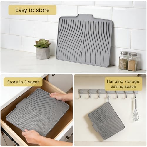 Silicone Dish Drying Mat for Kitchen Counter - Image 6