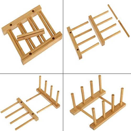 Lawei Set of 6 Bamboo Dish Rack - Image 3