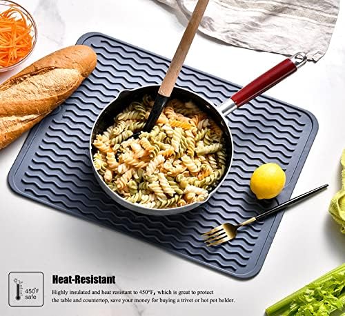 Silicone Dish Drying Mat, Non-Slip Easy Clean Sink Mat - Image 6