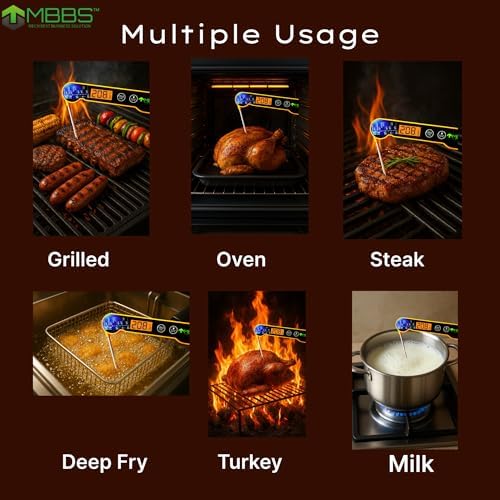 Instant Read Meat Thermometer for Cooking | Waterproof IP67 & Ultra Fast | - Image 3