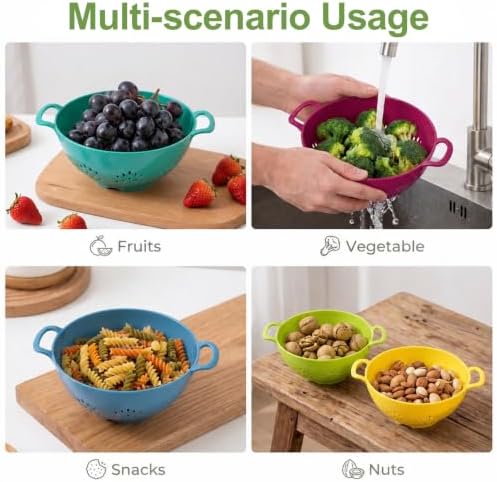 6Pcs Mini Colander for Kitchen Plastic Berry Strainer - Image 7