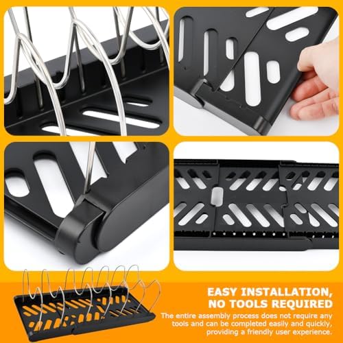 Pots and Pans Organizer for under Cabinet, Expandable Pot Lid Holder - Image 7