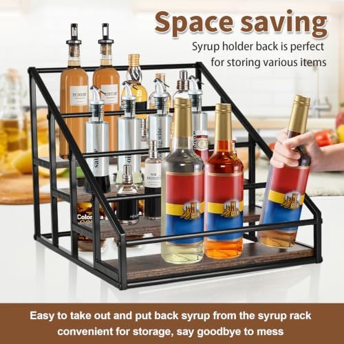 YQBRAO 2-Pack 4-Tier Coffee Syrup Organizer, 32-Bottle Total - Image 6