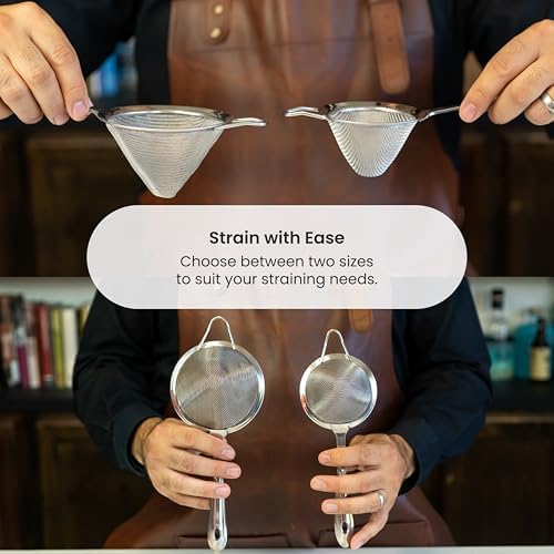 A Bar Above Fine Mesh Cocktail Strainer, 304 Conical Sieve - Image 5