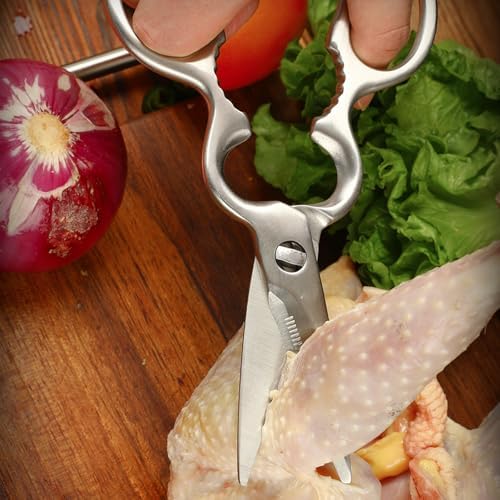 Detachable Kitchen Shears Full-Steel Forged Scissors Mirror-Polished Finish - Image 2