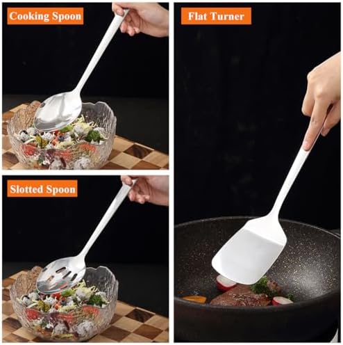 Homquen Stainless Steel Kitchen Utensils Set 4pcs, Cooking Utensils Set - Image 6