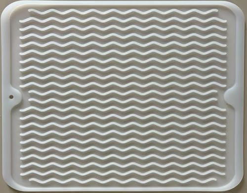 Silicone Dish Drying Mat, Non-Slip Easy Clean Sink Mat, Translucent by MODENGKONGJIAN