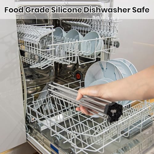 Roll Up Dish Drying Rack, Stainless Kitchen Accessories, Foldable Dish Rack - Image 5