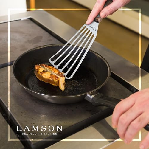 Lamson Left Hand Fish Spatula, Slotted Steel Turner, 3 x 6 In - Image 4