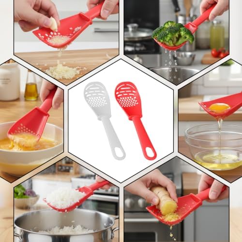 2 Pcs 6-in-1 Multifunctional Kitchen Cooking Spoon Heat Resistant - Image 7