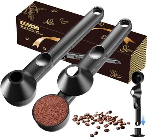 2 Pcs Coffee Scoop with Funnel for Reusable K Cup, 2 TBSP Measuring Spoon by EGOVO