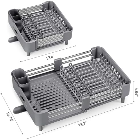 Urackify Extendable Stainless Dish Drying Rack - Image 6