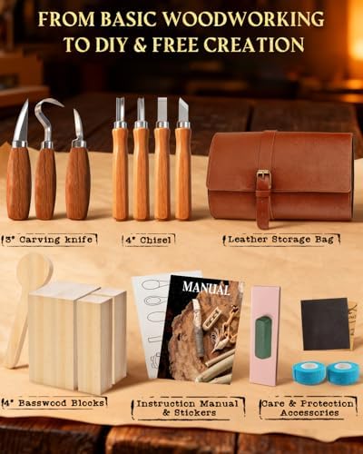 Wood Carving Kit Whittling Kit: Wood Carving Knife Tools - Image 2