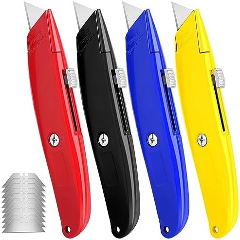 DIYSELF 4 Pack Box Cutters Retractable Utility Knife by DIYSELF