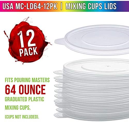 Pouring Masters 12-Pack Mixing Cup Lids - Image 2