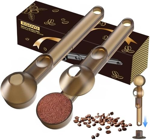 2 Pcs Coffee Scoop with Funnel for Reusable K Cup, 2 TBSP Measuring Spoon by EGOVO