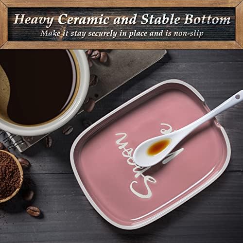 Ceramic Spoon Rest for Stove Top, DAYYET Large Spoon Holder, Spoon Rest for - Image 5