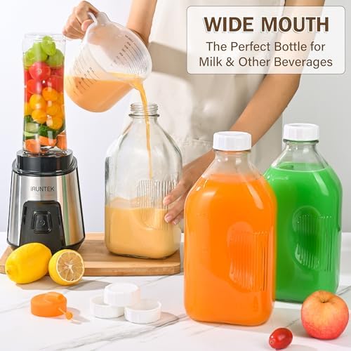 KMIGRUAN 64oz Glass Milk Bottle - Image 2