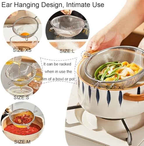 Strainer with Single Fine Mesh, 5-Inch Diameter, Stainless Steel - Image 5