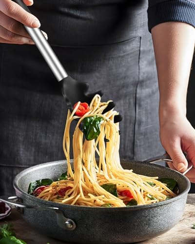 Silicone Spaghetti Spoon and Pasta Tong, Server Fork - Image 5
