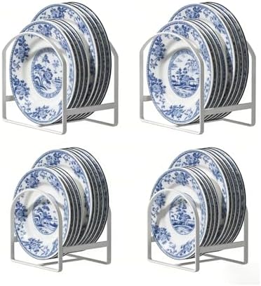4 Pack Kitchen Plate Holder Organizer by LINFIDITE