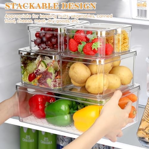 14Pack Fridge Organizer, Stackable Refrigerator Organizer Bins - Image 5