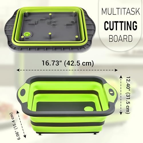SSKT 3-in-1 Collapsible Cutting Board – Multifunctional Kitchen Sink Tub Basin - Image 2