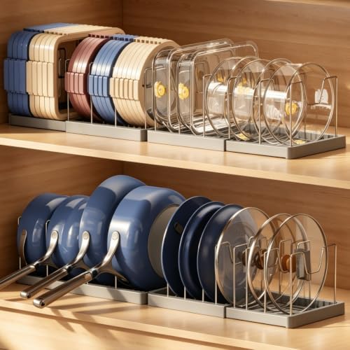 Magheo 2 Pack Expandable Food Storage Container Lid Organizers, 31.3" Pots and by MAGHEO