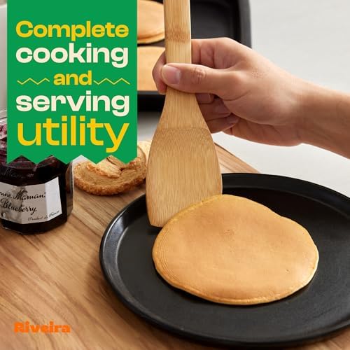 Riveira Bamboo Cooking Spoons 6-Piece – Wooden Cooking Utensils Set - Image 3