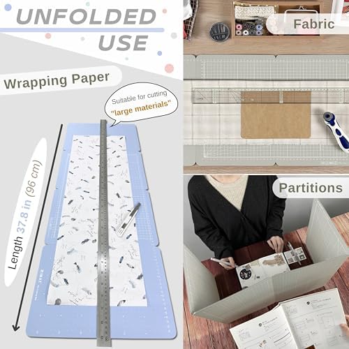 iMAT Flip Cutting Mat M Type Foldable Double-Sided Translucent - Image 6