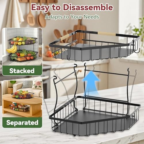 2 Tier Fruit Basket for Kitchen Counter - Image 5