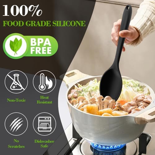 Silicone Spoons for Cooking, Mixing and Stirring - Image 2