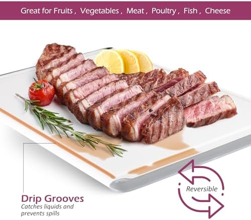 Large Plastic Cutting Board for Kitchen, 18-Inch Reversible Chopping Board - Image 2
