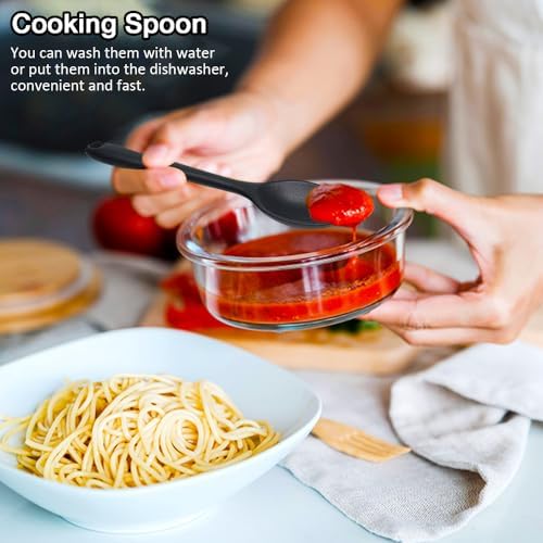 Small Silicone Spoon 4PCS, 8 Inch Mini Slotted Spoons - Image 6