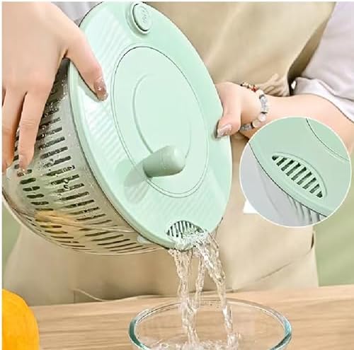 Salad Spinner for Washing & Drying Vegetables and Fruits, Lettuce Spinner - Image 4