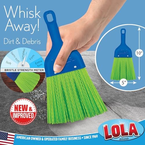 LOLA Whisk Broom, Hand Brush, 6 Pack Durable Bristles, Whisks Away Dirt & Debris - Image 2