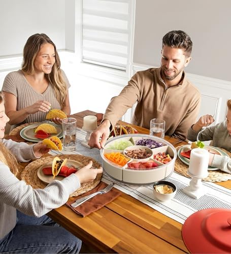 Divided Rotating Serving Tray - Image 3