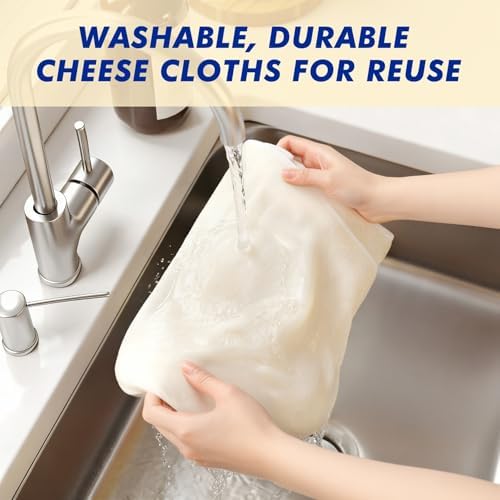 8 PCS Reusable Cheesecloth, Grade 100, 20x20 Inch Hemmed Cheese Cloth - Image 3