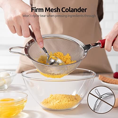 18/8 Stainless Steel Mesh Strainer: U-Taste 5.5 Inch Kitchen Fine Mesh Sieve - Image 6