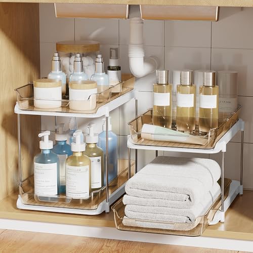 Delamu 2-Tier Multi-Purpose Bathroom Under Sink Organizers and Storage - Image 6