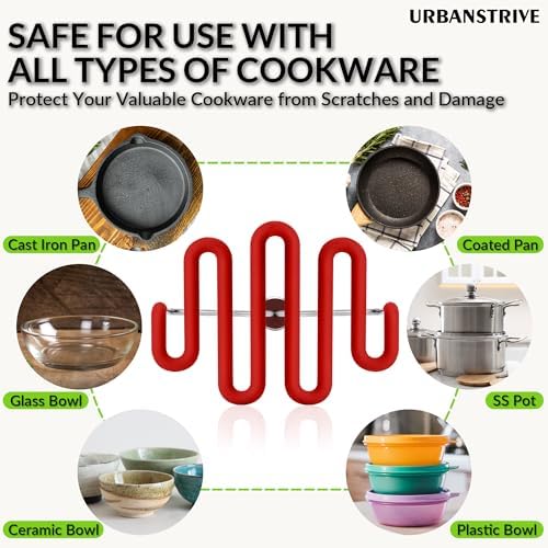 Urbanstrive Non-Scratch Silicone Potato Masher Kitchen Tool, Potatoes Masher - Image 6