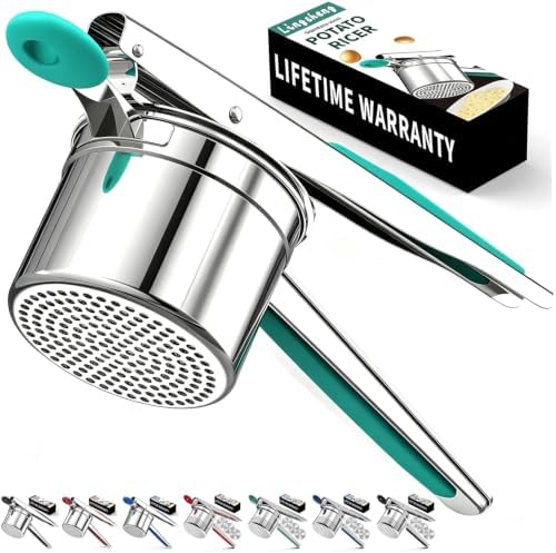 Large 15oz Potato Ricer for Mashed Potatoes, Heavy Duty 18/8 Stainless Steel by Minteem-MeasuringCups