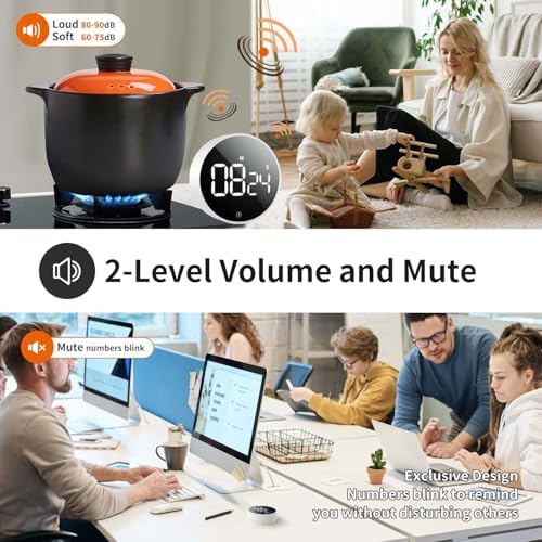 Digital Magnetic Kitchen Timer & Stopwatch - Image 3