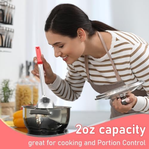 Teenyyou 8 Pcs Portion Control Serving Spoons Portion Scoops Cups Solid and - Image 5
